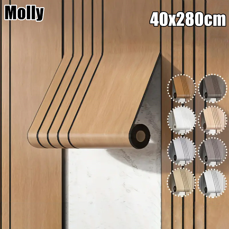 Woodworking Tv - 3D Luxe Vintage Houtnerf Gestreept Behang