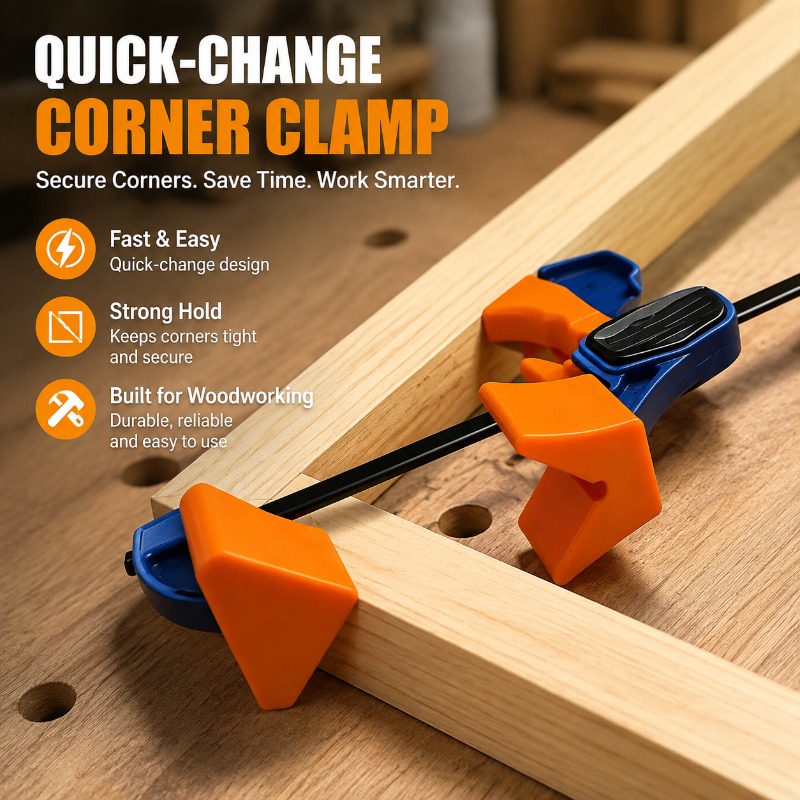 Woodworking Clamp - Snelwerkende klemhoekbeugeladapter, snelvastzetklem, houtbewerkingsklem voor paneelverlijming
