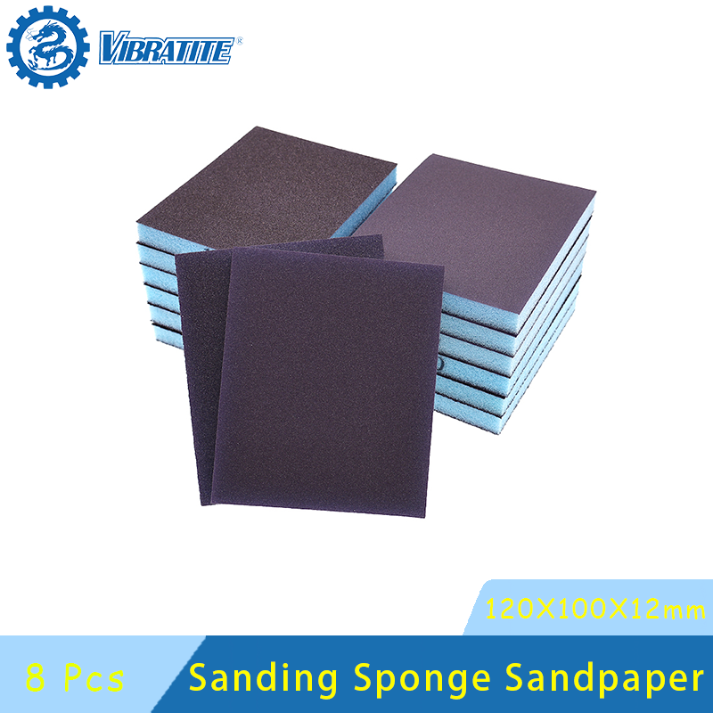 Woodworking Veneer - 100X120X12mm Schuurspons Schuurpapier 8 Stuks Assortiment