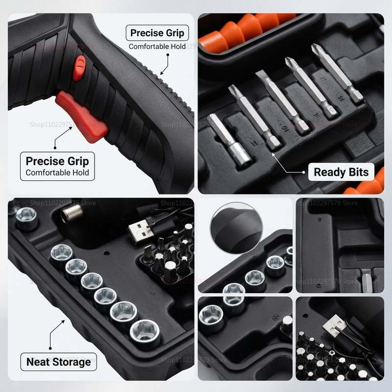 47-delige oplaadbare elektrisc - Woodworking Basic Tools recensie en prijs