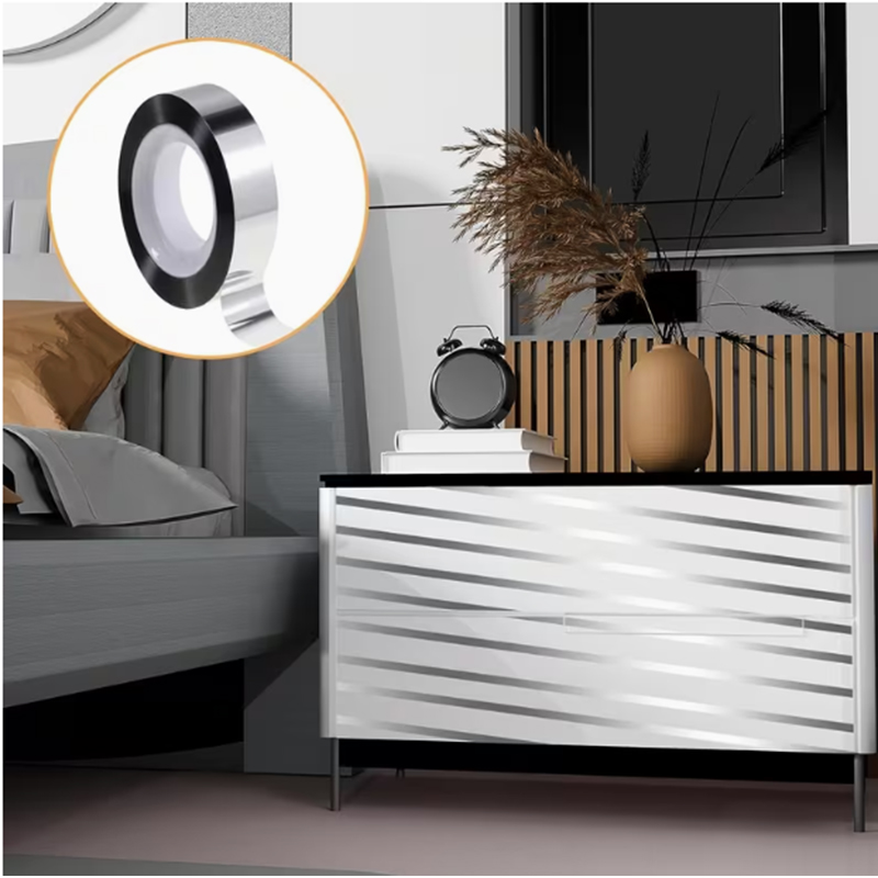 Metallic zilveren spiegeltape  - Woodworking Tv recensie en prijs
